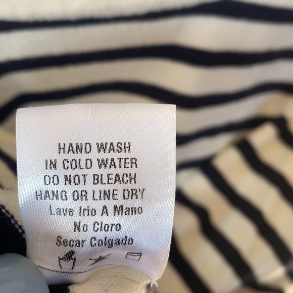 Orange Creek striped long sleeve sweater, Size: L - Picture 7 of 9